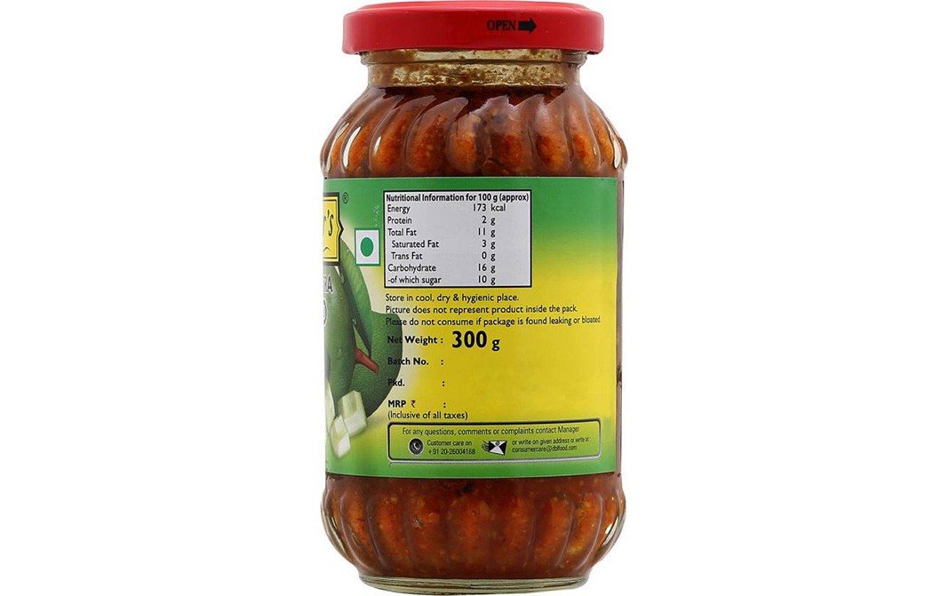 Mother's Recipe Maharashtra Mango Pickle   Glass Jar  300 grams
